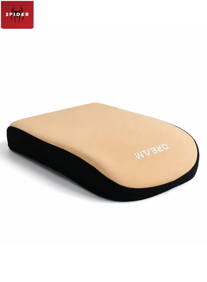 SPIDER Memory Foam Car Armrest Cushion Pad – Center Console Support Pillow, Soft Breathable Arm Rest Cover for Car, SUV, Truck, Office Chair – Pressure Relief, Anti-Slip Base, Universal Fit - Beige - Image 1